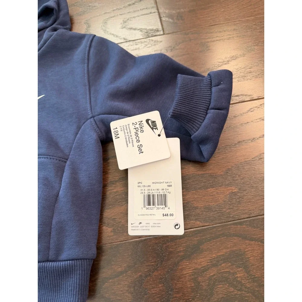 Nike Kids 2-Piece Hoodie and Joggers Set Midnight Navy 18M 66L135-U90